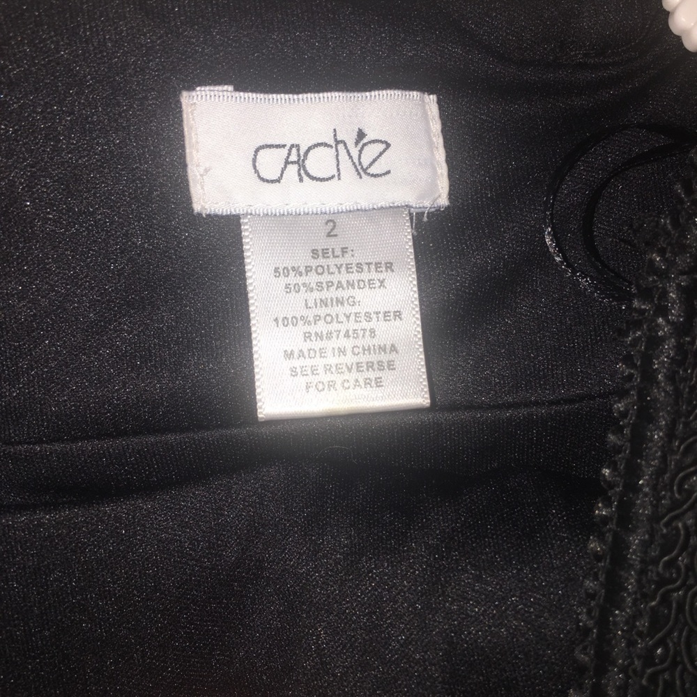 Cache black detailed bodycon dress size 2 - Picture 3 of 5